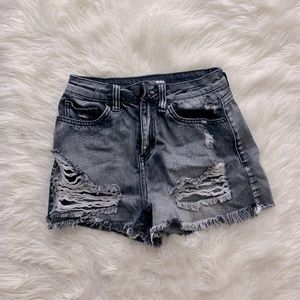 BLACK HIGH WAISTED FASHION NOVA SHORTS - SZ 5